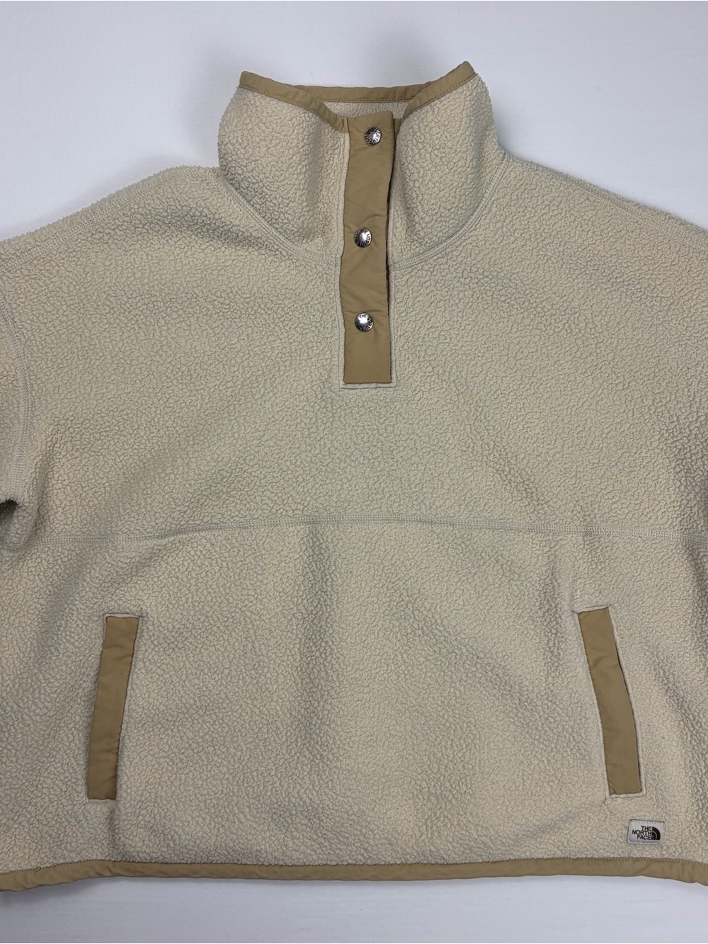 The North Face Beige Cream Sherpa Pullover